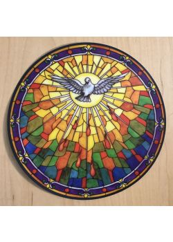 5.75In Holy Spirit Static Glass Sticker