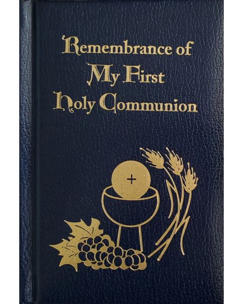 Remembrance of My First Holy Communion Prayer Book - Deluxe Navy